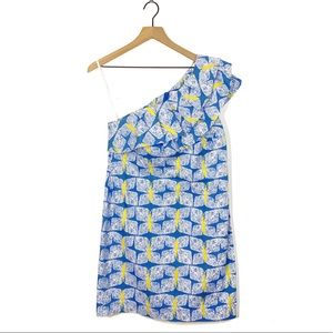 Lilly Pulitzer One Shoulder Sandra Butterfly Dress